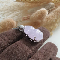 Good Translucency Icy Brilliant Lavender Jadeite "Amazing Hulu" Pendant (JAB005802) 3