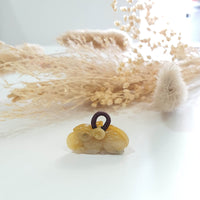 Translucent Icy Honey Yellow Jadeite "Fortune Mouse" Pendant (JAB005846) 5