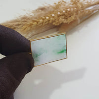 Translucent Bright Green Moss on Snow Jadeite “Wushi” Pendant (JAB005920) 5