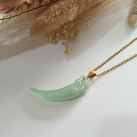 Good Translucency Icy Apple Green Jadeite "Auspicious Pixiu" Pendant (JAB005947) 7