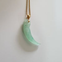 Good Translucency Icy Apple Green Jadeite "Auspicious Pixiu" Pendant (JAB005947) 1
