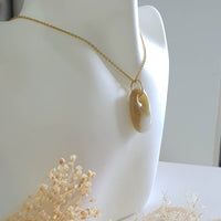 Translucent Icy Yellow Jadeite “The Money Bag" Pendant (JAB005956) 5