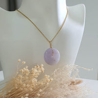 Translucent Icy Brilliant Lavender Jadeite "Twilight Aurora" Pendant (JAB006003) 7