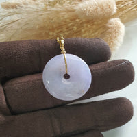 Translucent Icy Brilliant Lavender Jadeite "Twilight Aurora" Pendant (JAB006003) 3