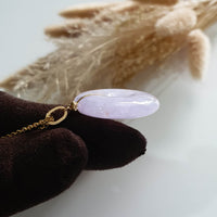Translucent Icy Brilliant Lavender Jadeite "Twilight Aurora" Pendant (JAB006003) 5