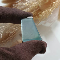 Highly Translucent Icy Blue Jadeite “Icy Trapezoid” Pendant (JAB006052) 3