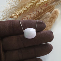 Translucent Bright Lavender with Apple Green Jadeite Barrel Pendant (JAB006189) 1