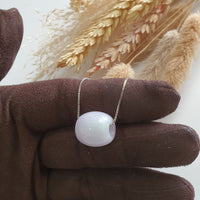 Translucent Bright Lavender with Apple Green Jadeite Barrel Pendant (JAB006189) 4