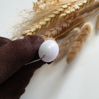 Translucent Bright Lavender with Apple Green Jadeite Barrel Pendant (JAB006189) 6