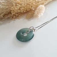 Highly Translucent Icy Bluish Jadeite “Lucky 8 Coin” Pendant (JAB006240) 5