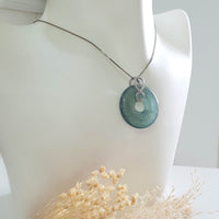 Highly Translucent Icy Bluish Jadeite “Lucky 8 Coin” Pendant (JAB006240) 8