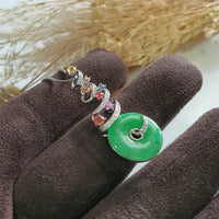 Translucent Brilliant Green Jadeite “Festive Glitters” Pendant (JAB006262) 4