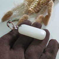 Translucent White Nephrite “Wu Shi” Pendant (JAB006288) 7