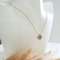 Good Translucency Icy Green Jadeite “Clover’s Love” Pendant Necklace (JAB006329) 7
