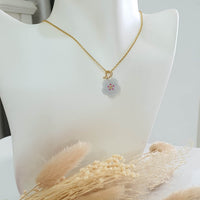 Good Translucency Icy Light Bluish Lavender “Petunia” Pendant (JAB006499) 8