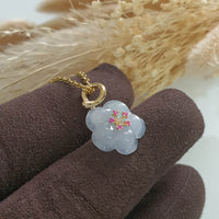 Good Translucency Icy Light Bluish Lavender “Petunia” Pendant (JAB006499) 2