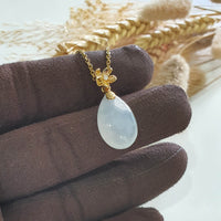 Good Translucency Icy Jadeite “Cherry Dew Droplet” Pendant (JAB006541) 2