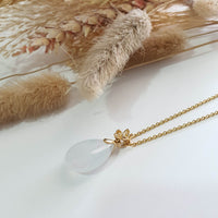 Good Translucency Icy Jadeite “Cherry Dew Droplet” Pendant (JAB006541) 9