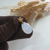 Good Translucency Icy Jadeite “Cherry Dew Droplet” Pendant (JAB006541) 5