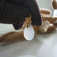Good Translucency Icy Jadeite “Cherry Dew Droplet” Pendant (JAB006541) 6