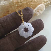 Translucent Lavender Jadeite “Eternity Knot” Pendant (JAB006606) 2