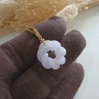Translucent Lavender Jadeite “Eternity Knot” Pendant (JAB006606) 5