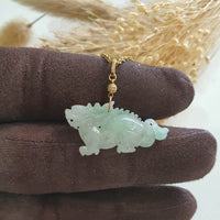 Translucent Green Jadeite "Auspicious Dragon” Pendant (JAB006622) 5