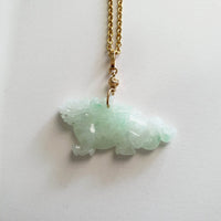 Translucent Green Jadeite "Auspicious Dragon” Pendant (JAB006622) 6