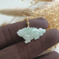 Translucent Green Jadeite "Auspicious Dragon” Pendant (JAB006622) 4