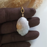 Translucent Icy Tri-colours Jadeite "Longevity Monkey" Pendant (JAB006629) 2