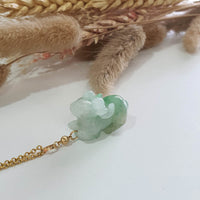 Translucent Icy Green Jadeite "Auspicious Goat of Wealth" Pendant (JAB006642) 9