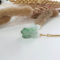 Translucent Icy Green Jadeite "Auspicious Goat of Wealth" Pendant (JAB006642) 10