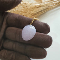 Translucent Icy Lavender Jadeite “Longevity Peach” Pendant (JAB006649) 3