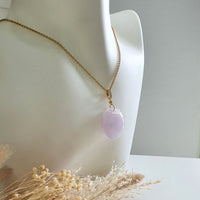Translucent Icy Lavender Jadeite “Longevity Peach” Pendant (JAB006649) 7