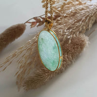 Translucent Icy Apple Green Jadeite “The Icy Greenery” Pendant (JAB006665) 7