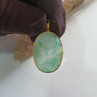 Translucent Icy Apple Green Jadeite “The Icy Greenery” Pendant (JAB006665) 4