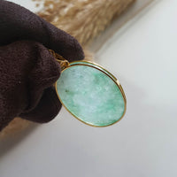 Translucent Icy Apple Green Jadeite “The Icy Greenery” Pendant (JAB006665) 5