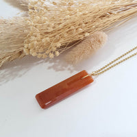Translucent Brilliant Orangey Red Jadeite "Heaven’s Gate" Pendant (JAB006696) 7