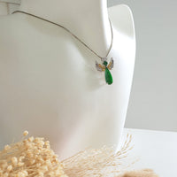 Highly Translucent Brilliant Apple Green Jadeite "Be My Angel" Pendant (JAB006727) 8