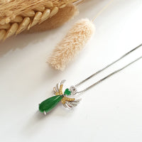 Highly Translucent Brilliant Apple Green Jadeite "Be My Angel" Pendant (JAB006727) 7