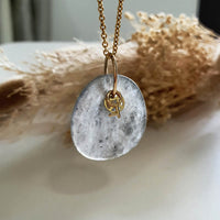 Highly Translucent Icy Black Jadeite "The Money Bag" Pendant (JAB006756) 5