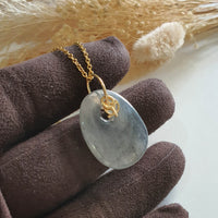 Highly Translucent Icy Black Jadeite "The Money Bag" Pendant (JAB006756) 3