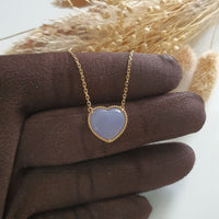 Translucent Brilliant Lavender Jadeite “My Love” pendant (JAB006768) 1