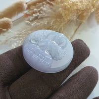 Translucent Icy Lavender Jadeite " Mahasthamaprapta Bodhisattva" Pendant (JAB006851) 5