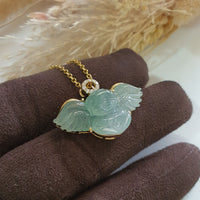 Highly Translucent Icy Green Jadeite “Angel” Pendant (JAB006857) 2