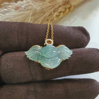 Highly Translucent Icy Green Jadeite “Angel” Pendant (JAB006857) 3
