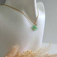 Translucent Icy Apple Green Jadeite "Glittering Hulu’s Love" Pendant (JAB006915) 8
