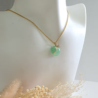 Translucent Icy Apple Green Jadeite "Glittering Hulu’s Love" Pendant (JAB006915) 9