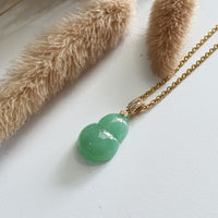 Translucent Icy Bright Green Jadeite "Hulu’s Love" Pendant (JAB006920) 6