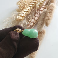 Translucent Icy Bright Green Jadeite "Hulu’s Love" Pendant (JAB006920) 3
